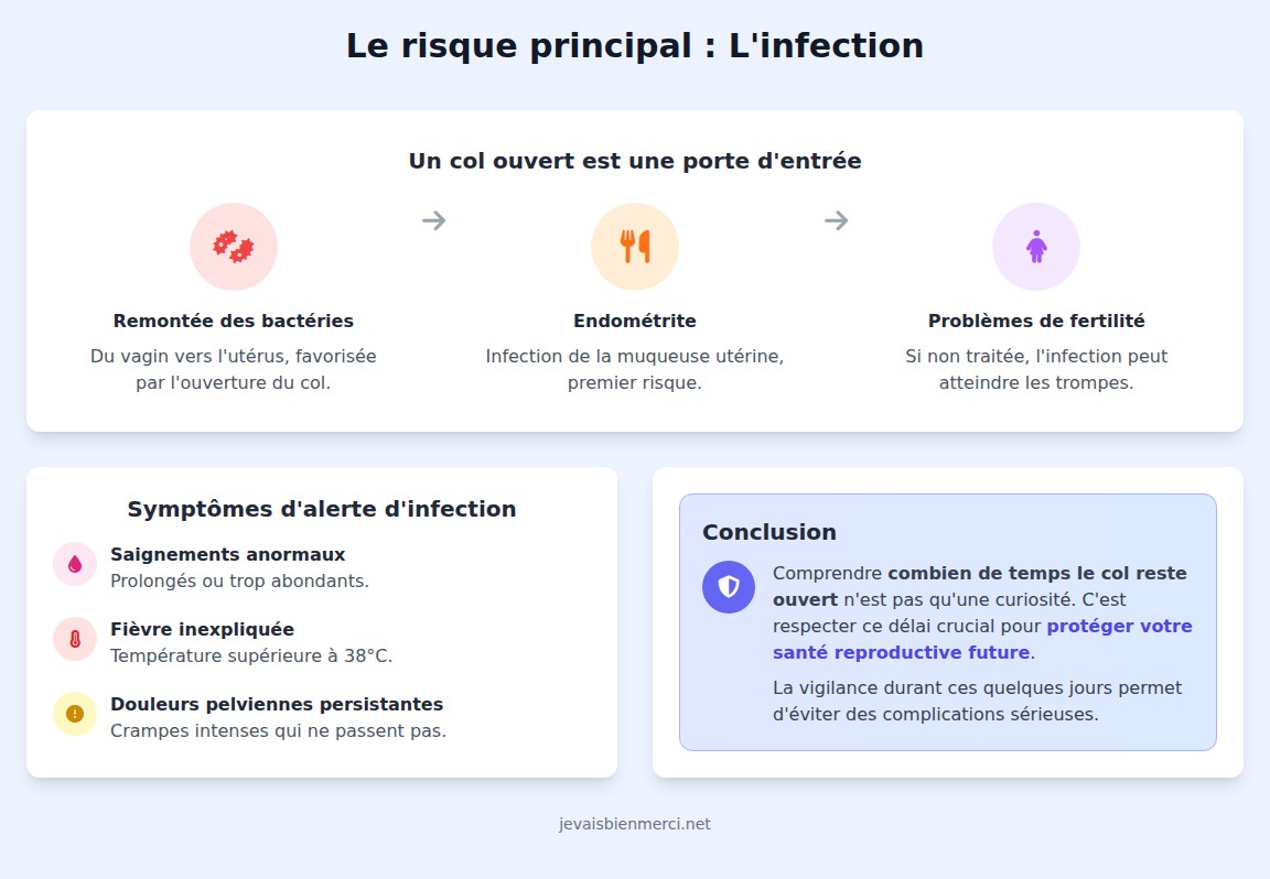 infographie Pourquoi est-il important d’attendre la fermeture du col ?